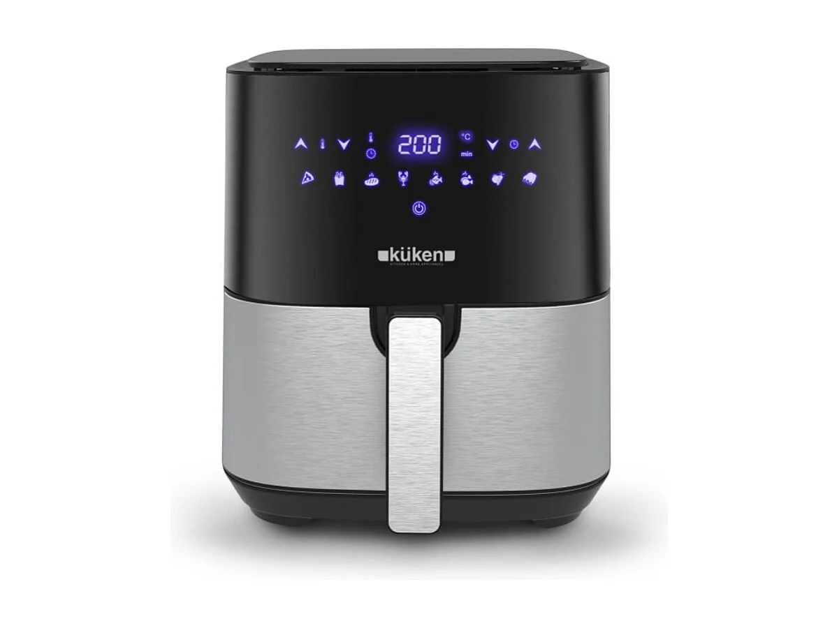 Freidora de aire Küken 39957 1500W 5L negro Ø21x27 cm