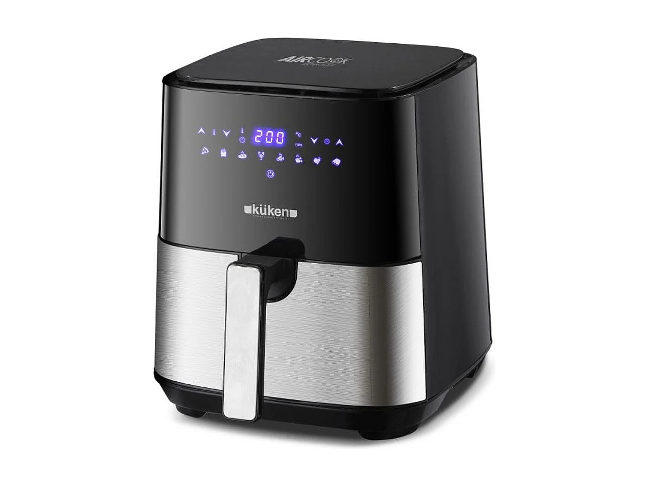 Freidora de aire Küken 39957 1500W 5L negro Ø21x27 cm