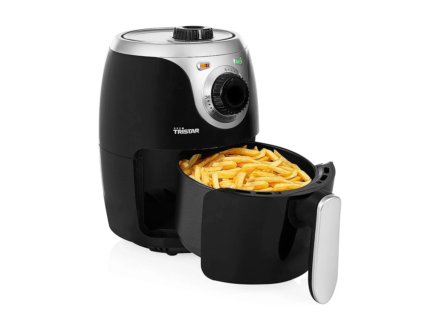 Freidora de aire Tristar FR-6980 Mini Crispy 1000W 2L negro/inox