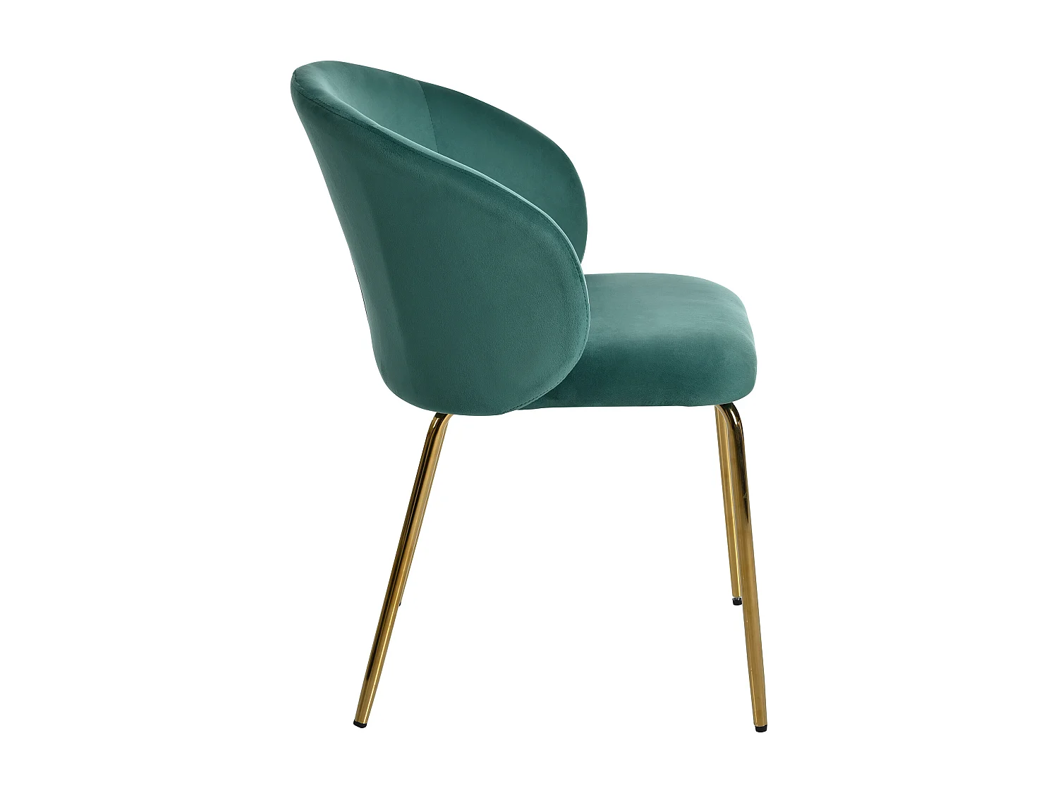 Satz von 2 Sesseln aus Samt - Füße aus vergoldetem Metall - Grün