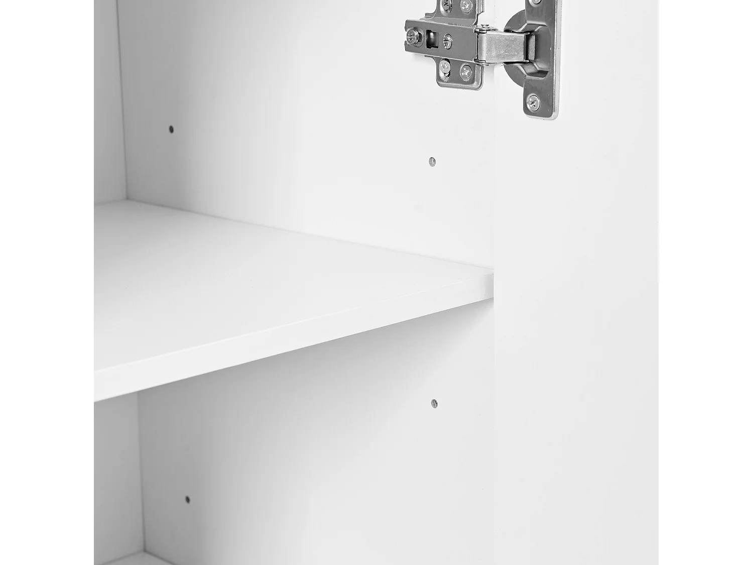 Schuhschrank 73x34x109 cm - mit 2 Türen - mit 2 offenen Regalen - weiß