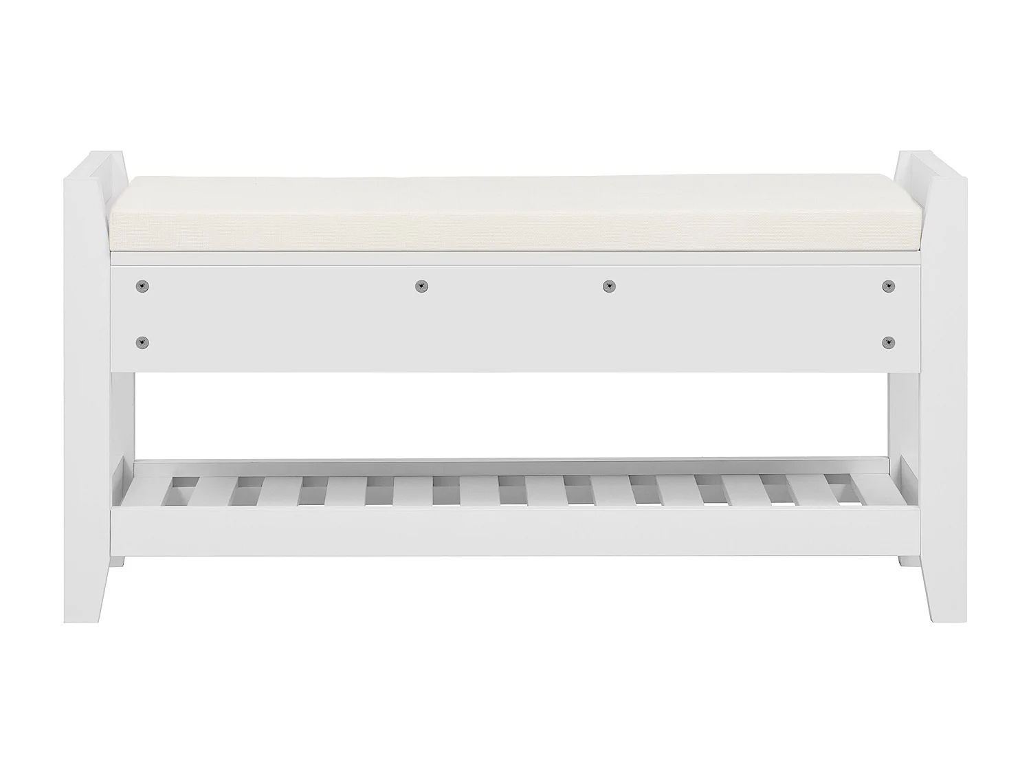 Mobili per scarpe - con sedile - con 2 cassetti - con scaffali aperti - Bianco