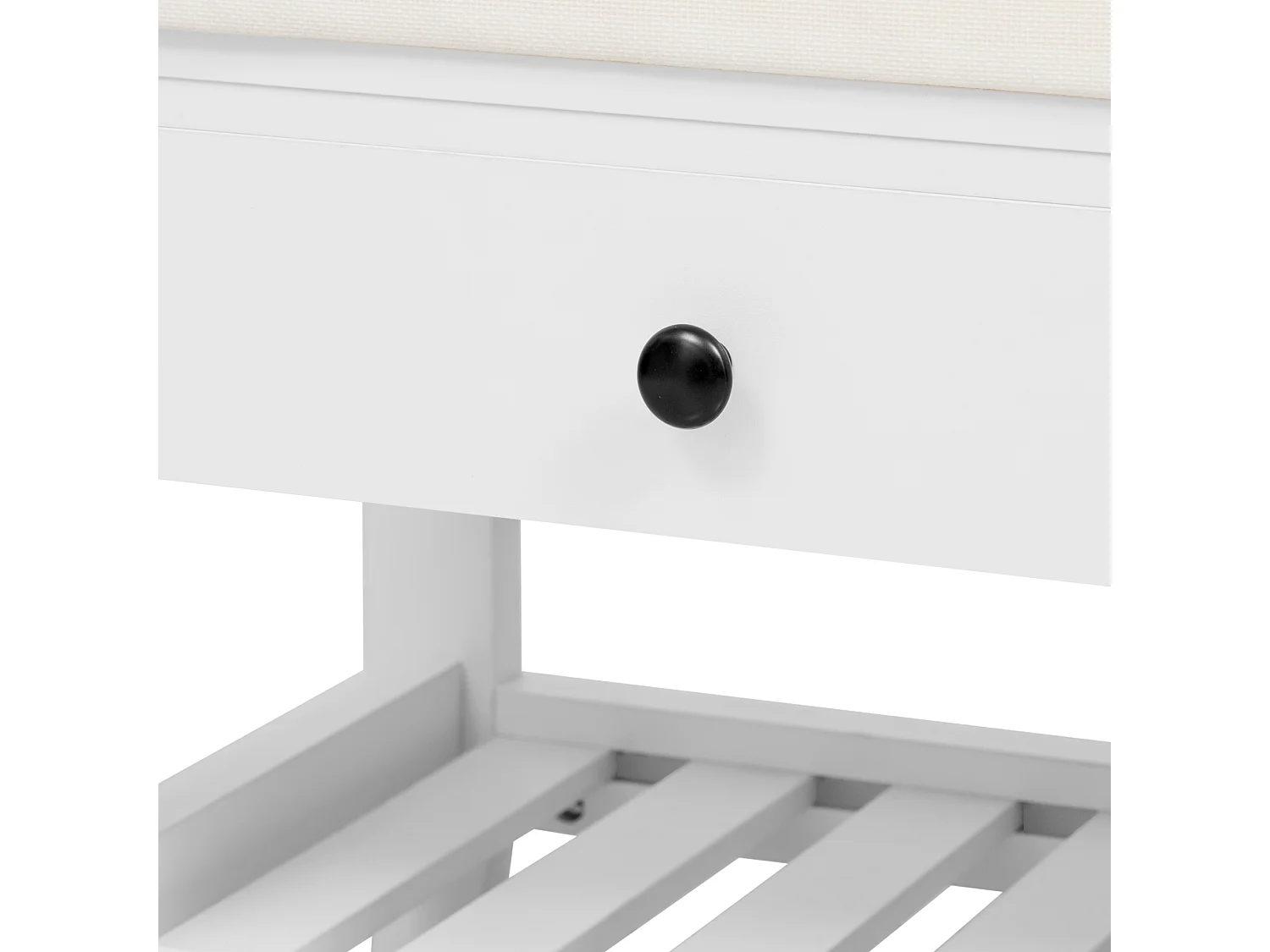 Mobili per scarpe - con sedile - con 2 cassetti - con scaffali aperti - Bianco