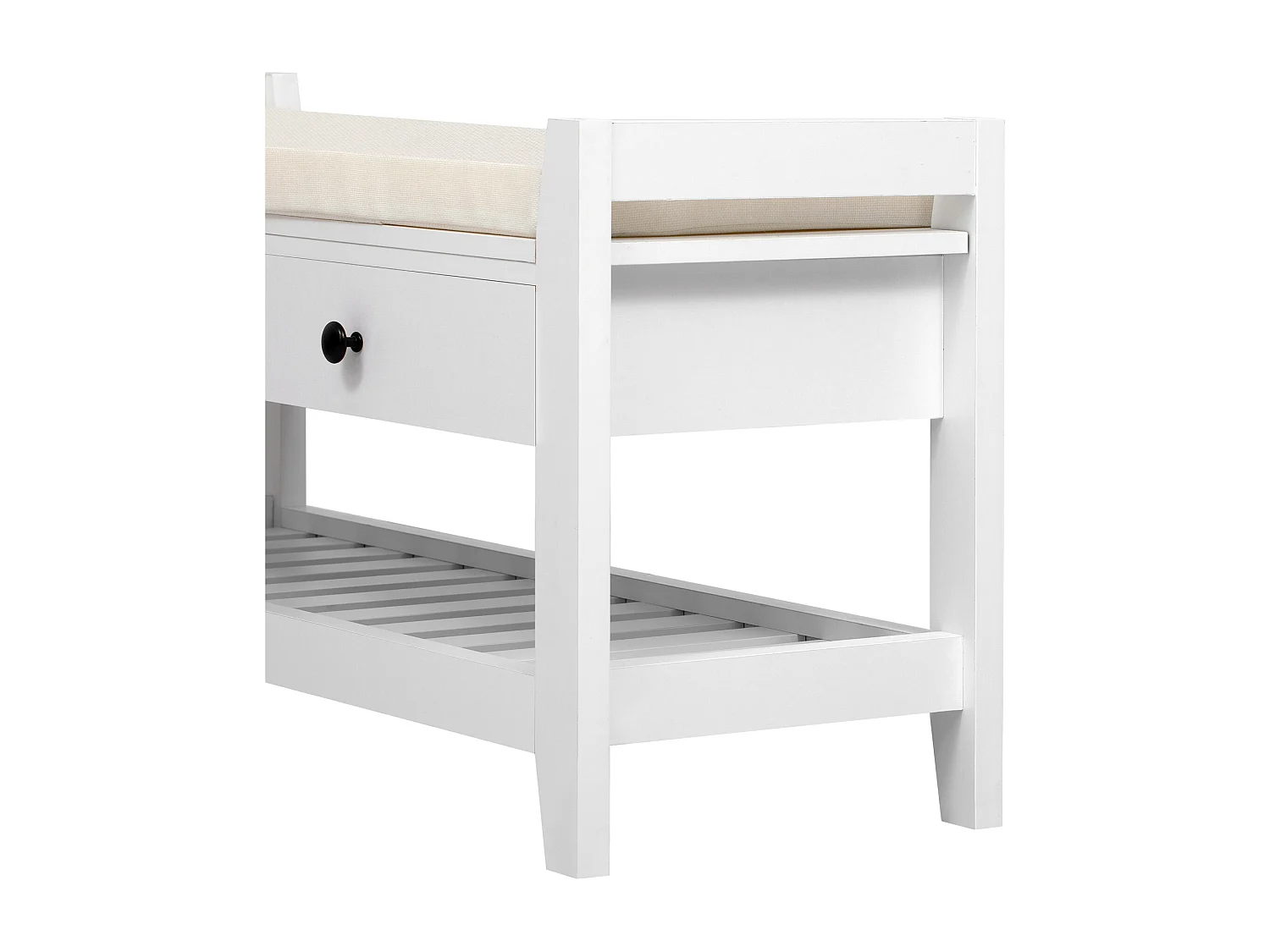 Mobili per scarpe - con sedile - con 2 cassetti - con scaffali aperti - Bianco