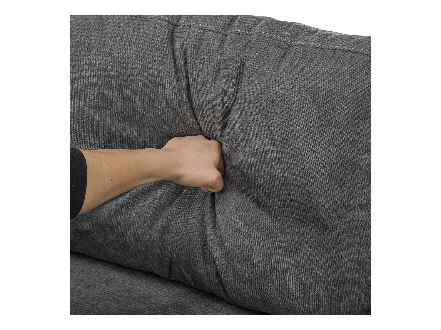 Kanapa 215x133x85cm - z portem USB - z miejscem do przechowywania - z funkcją łóżka - szara