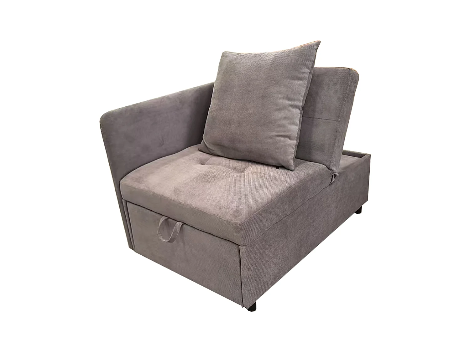 Gestoffeerde slaapbank 177x68x65 cm - Multifunctionele 3-in-1 slaapbank - Linnen - Verstelbare rugleuning - Grijs