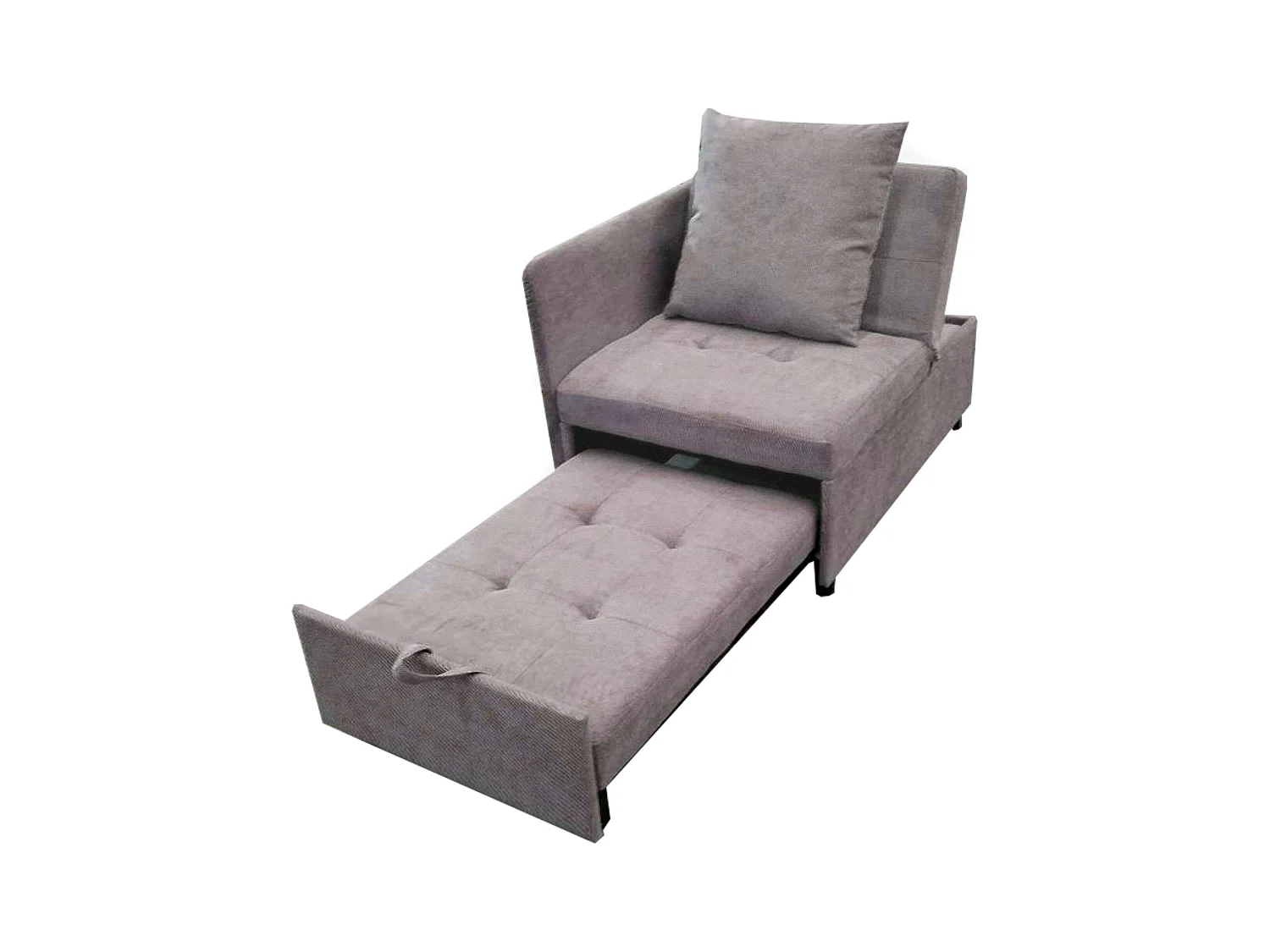 Gestoffeerde slaapbank 177x68x65 cm - Multifunctionele 3-in-1 slaapbank - Linnen - Verstelbare rugleuning - Grijs