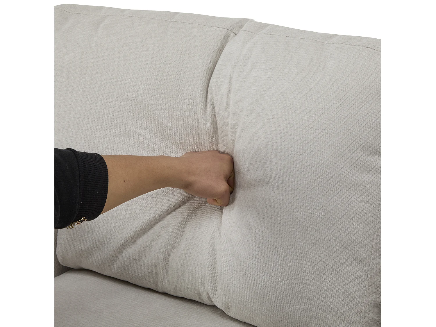 Canapé 215x133x85cm - avec port USB - avec rangement - avec fonction lit - Beige