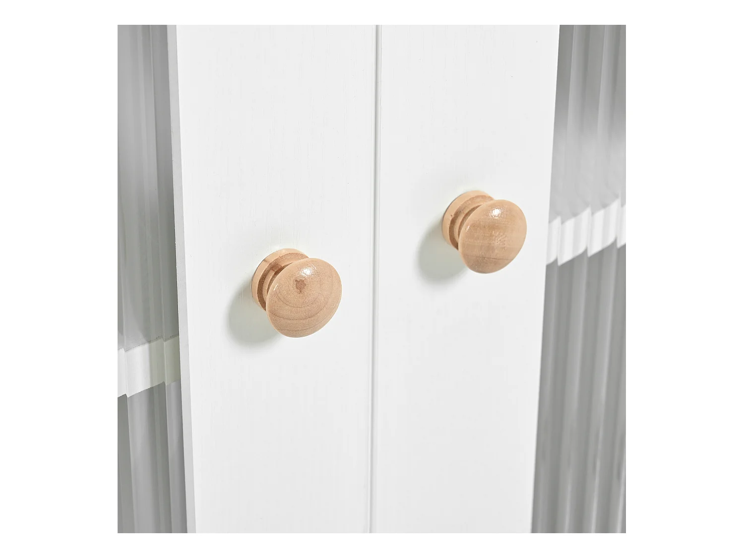 Table à manger escamotable - avec LED - en MDF - avec rangements - Blanc