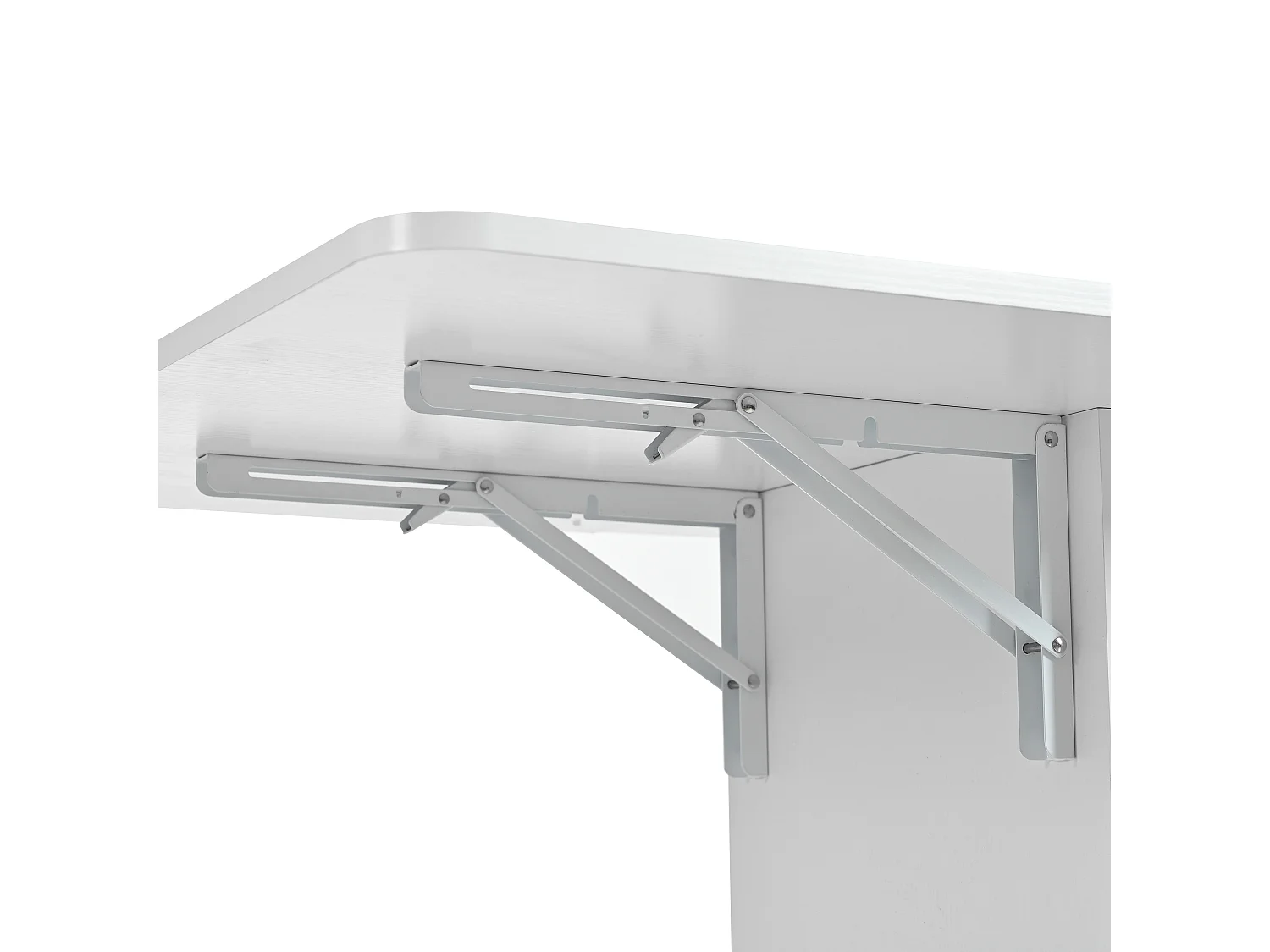 Table à manger escamotable - avec LED - en MDF - avec rangements - Blanc