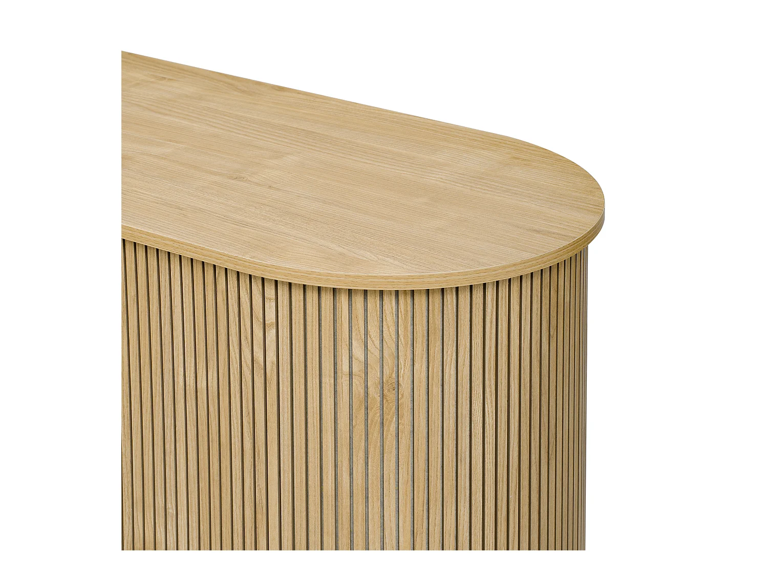 Buffet 138x43x75 cm - con 2 puertas correderas - pies de pino - con estanterías ajustables - claro natura