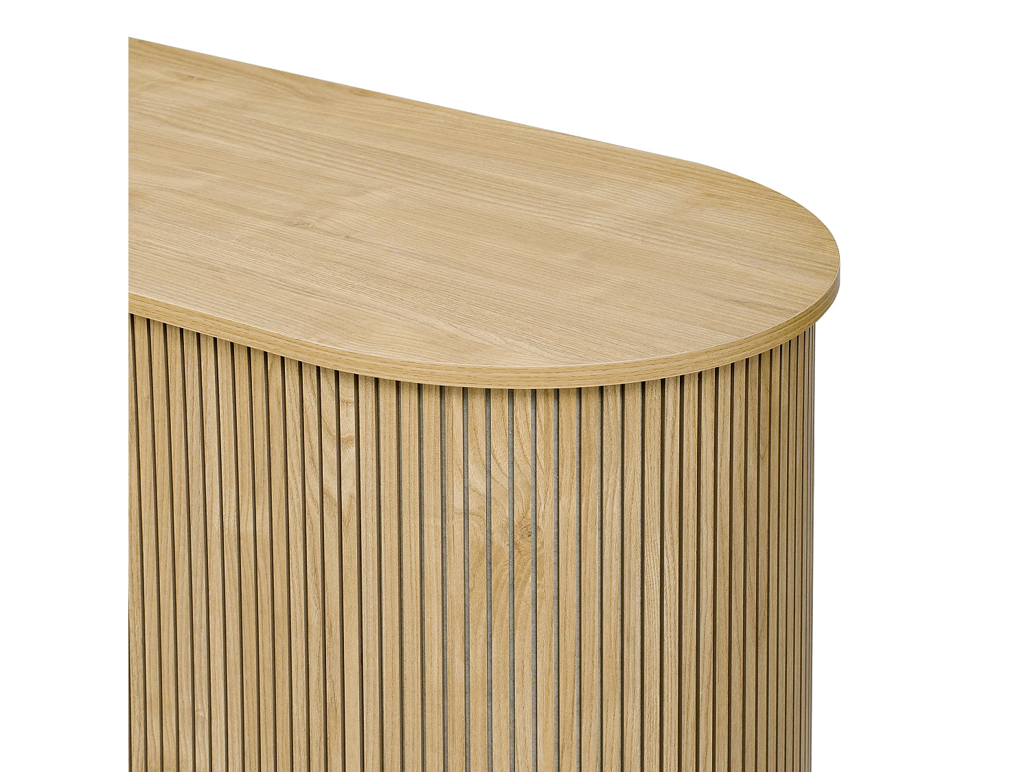 Buffet 138x43x75 cm - com 2 portas deslizantes - pés de pinho - com prateleiras ajustáveis - claro natural