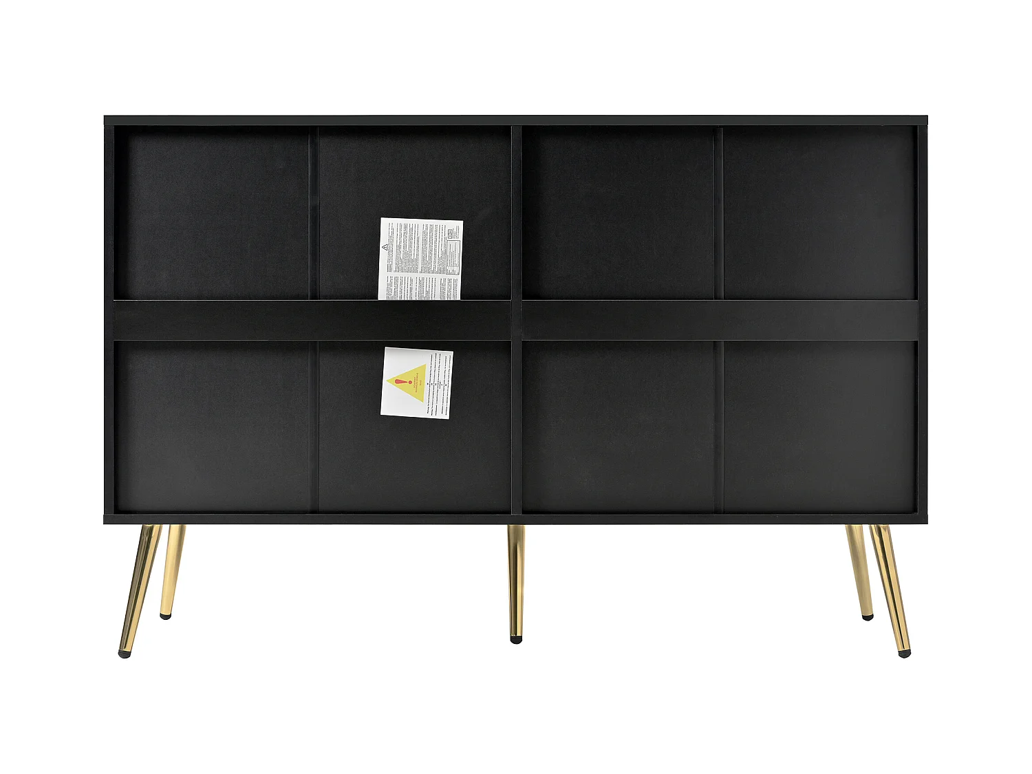 Moderner Buffet 120x40x80 cm - mit 6 Schubladen - Spanplatte - Schwarz