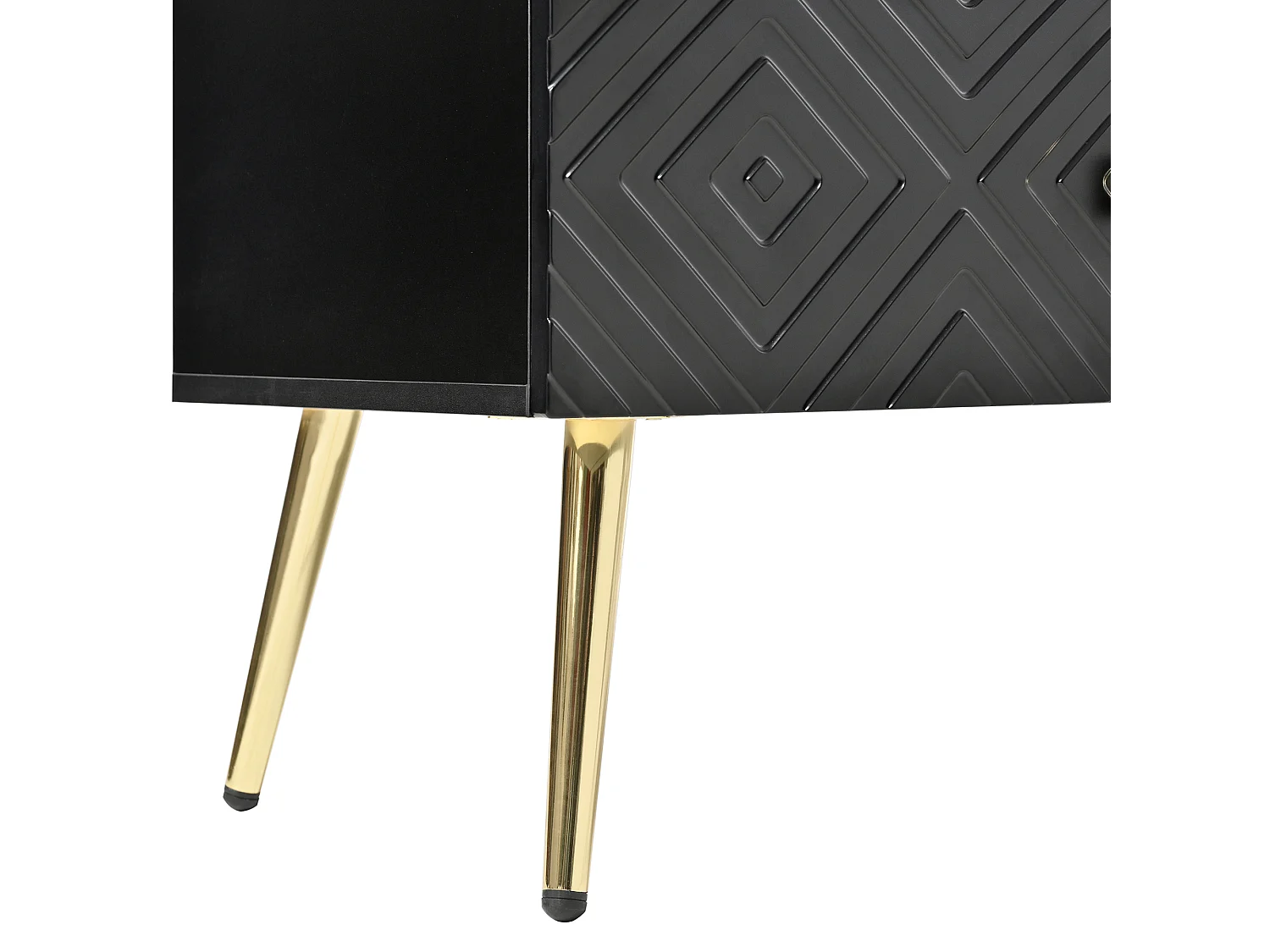 Buffet moderne 120x40x80 cm - avec 6 tiroirs - aggloméré - noir