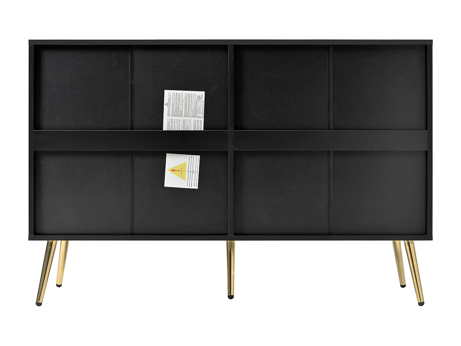 Buffet moderne 120x40x80 cm - avec 6 tiroirs - aggloméré - noir