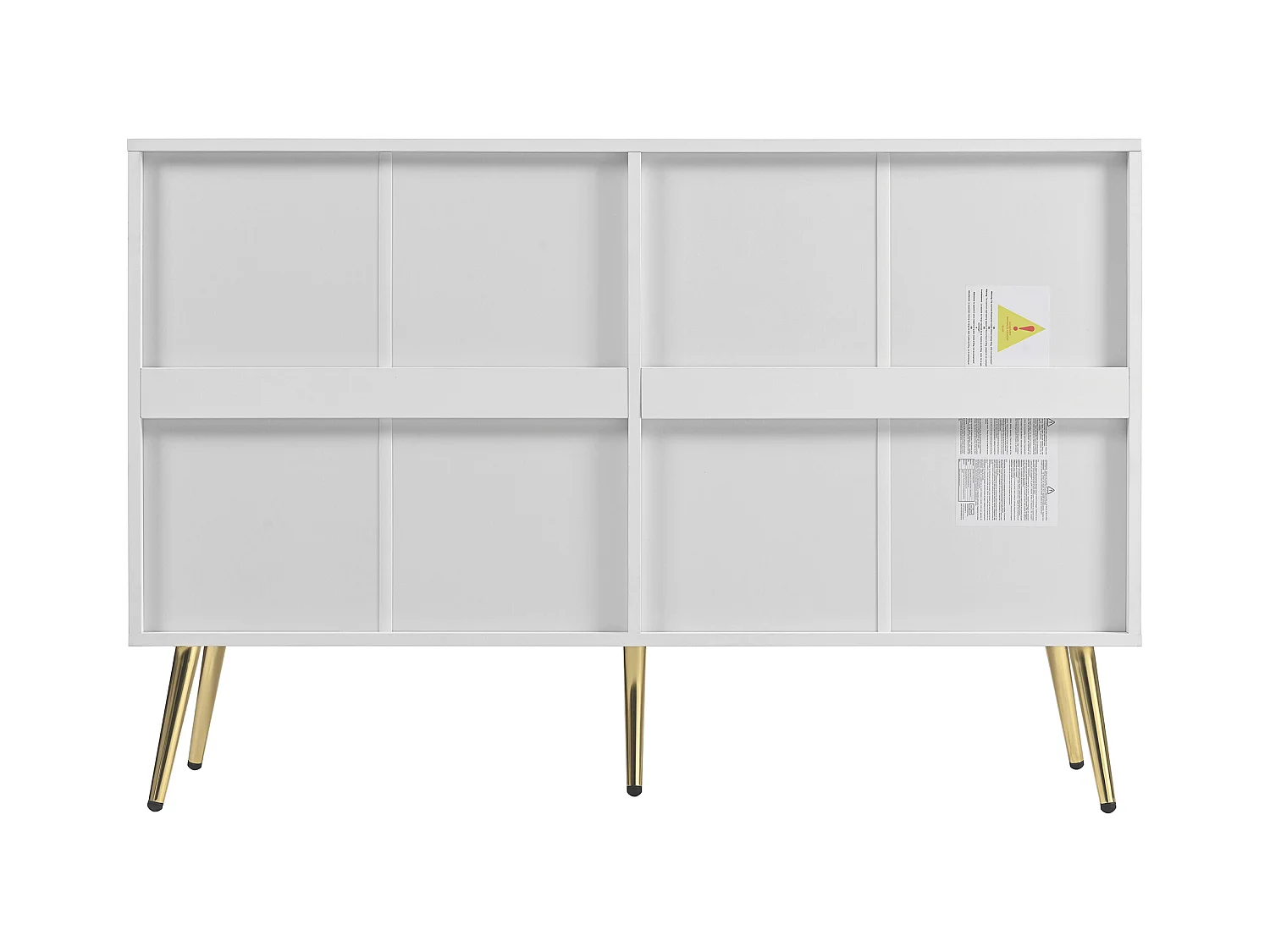 Moderner Buffet 120x40x80 cm - mit 6 Schubladen - Spanplatte - weiß