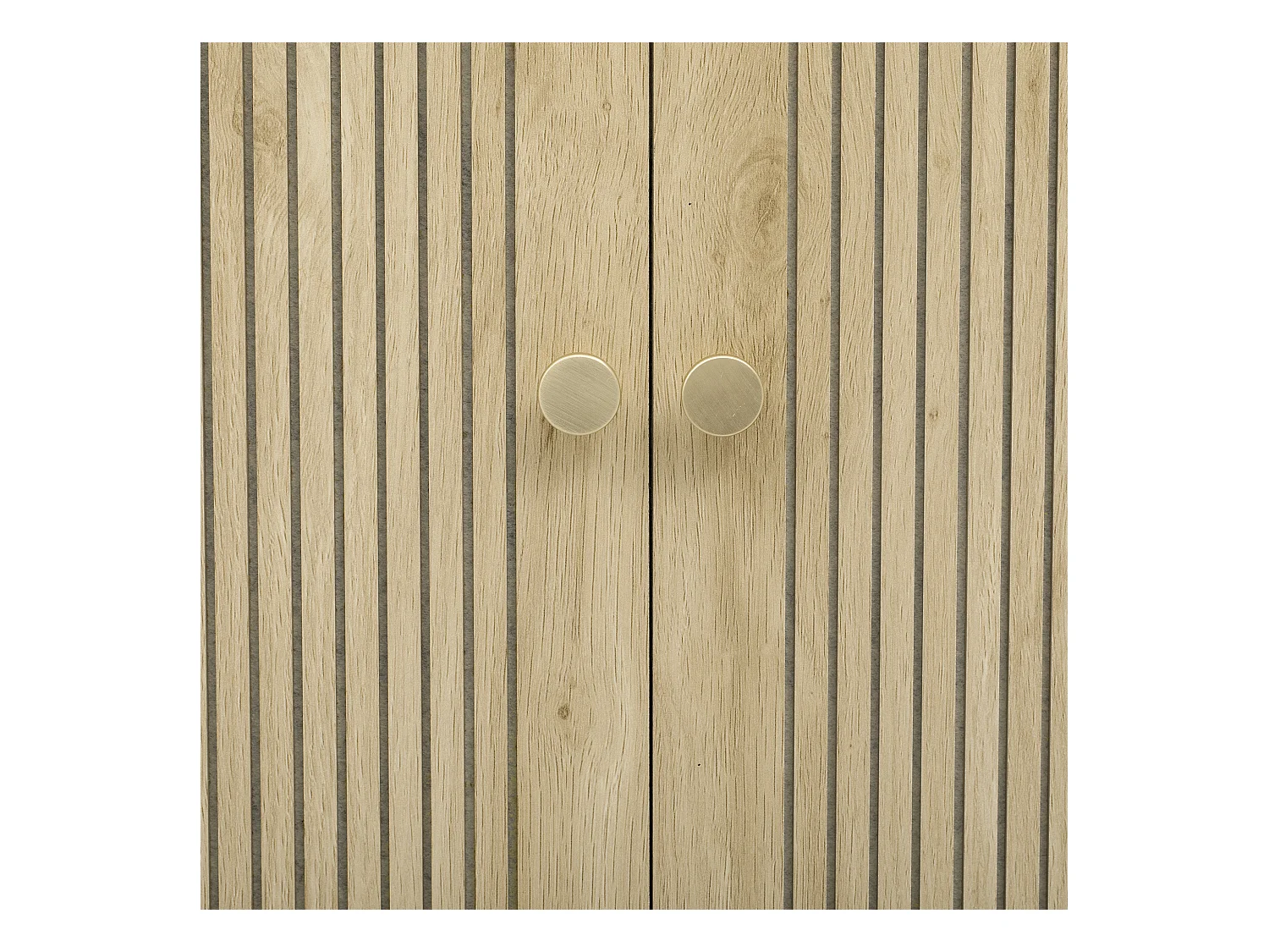 Buffet 138x43x75 cm - con 2 puertas correderas - pies de pino - con estanterías ajustables - claro natura