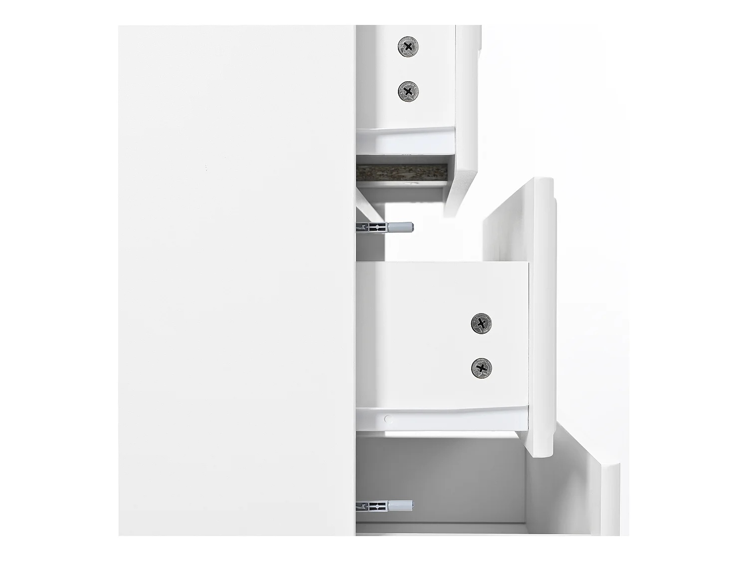 Komoda 60x40x109cm - z 5 szufladami - Duża przestrzeń do przechowywania - Płyta wiórowa - Biała