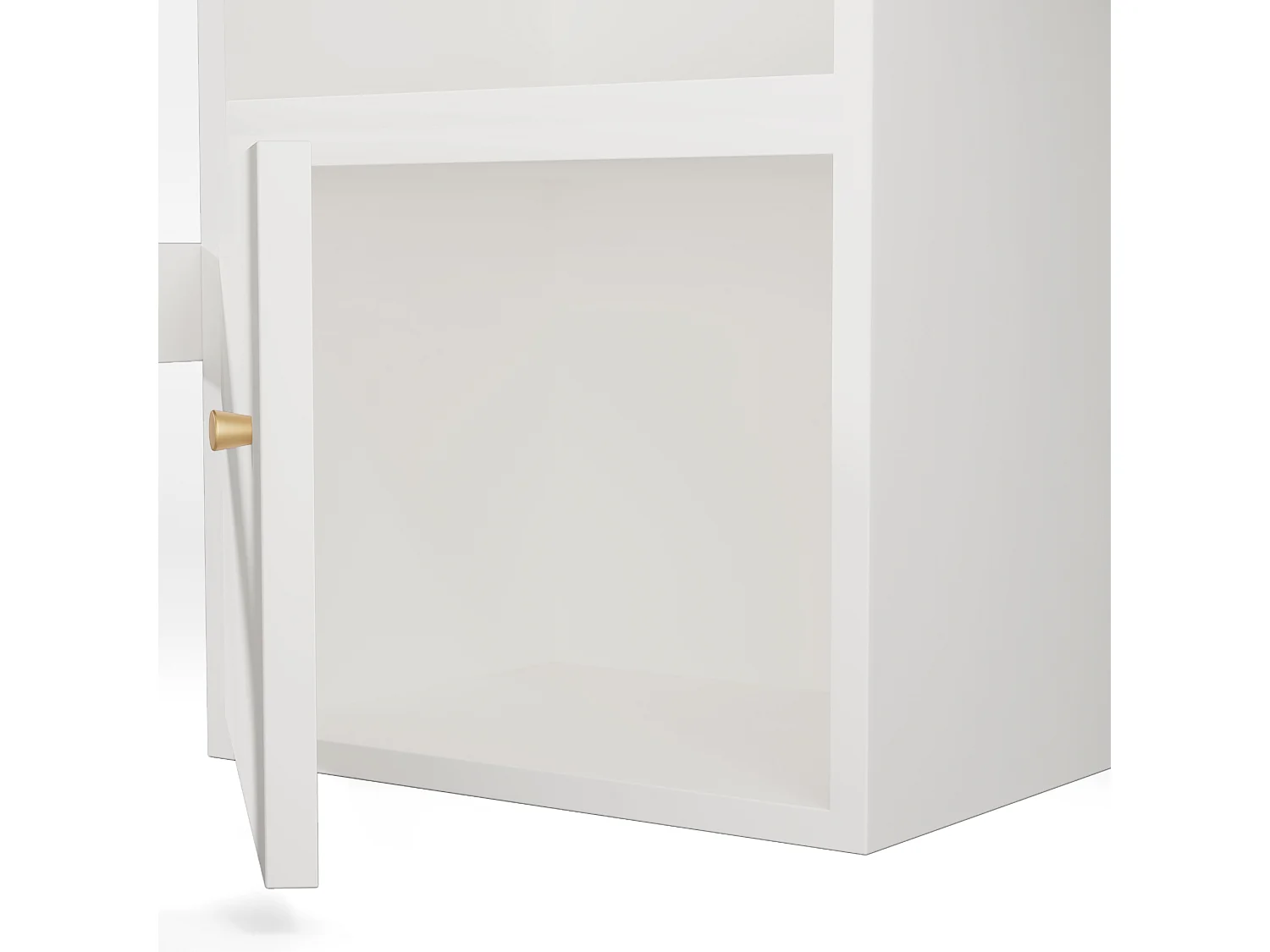 Lit mezzanine 90x200 cm - avec échelle de sécurité 4 marches - avec table - avec étagère - avec barrières de sécurité - blanc (sans matelas)