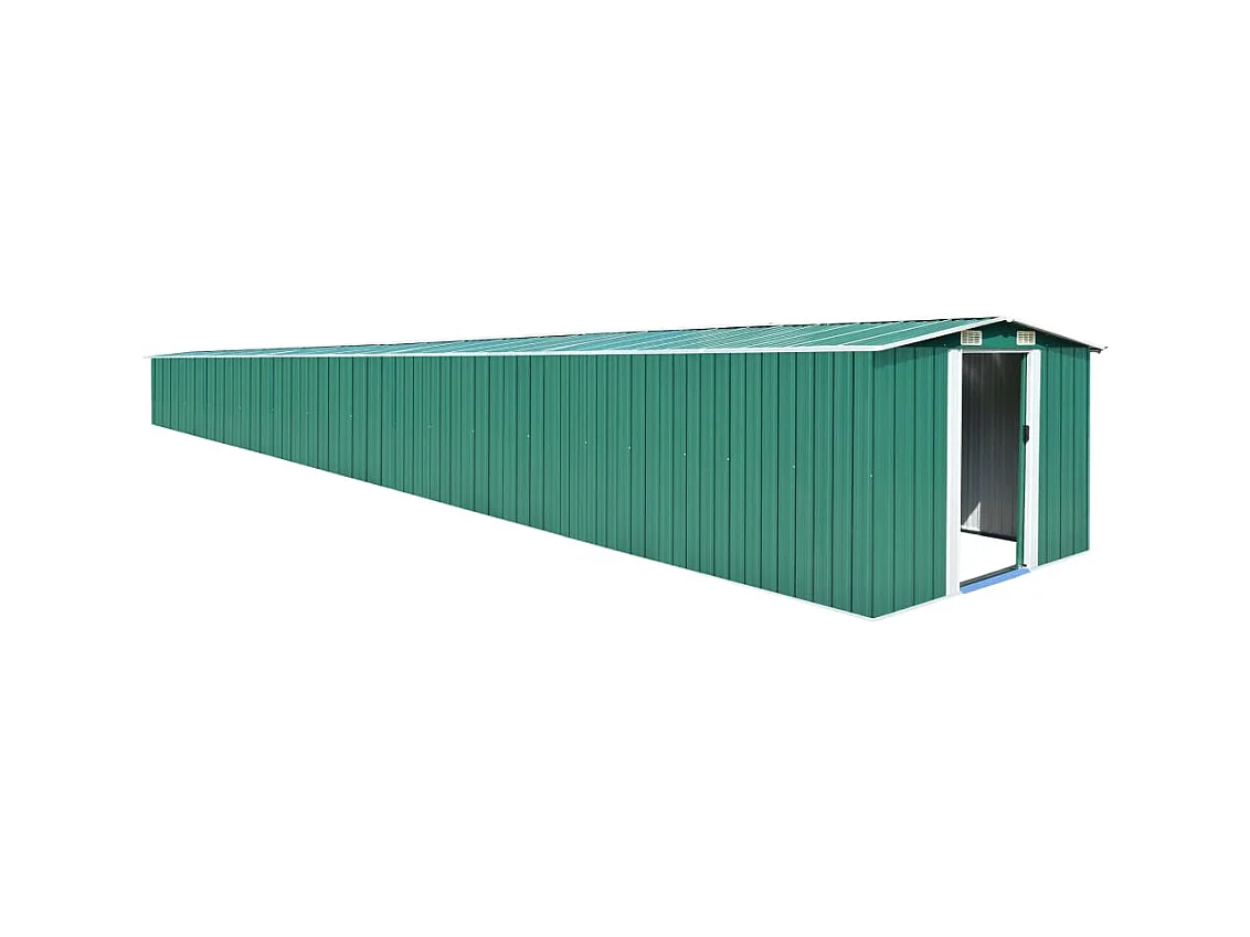 Abri de jardin Vert 257x990x181 cm Acier galvanisé