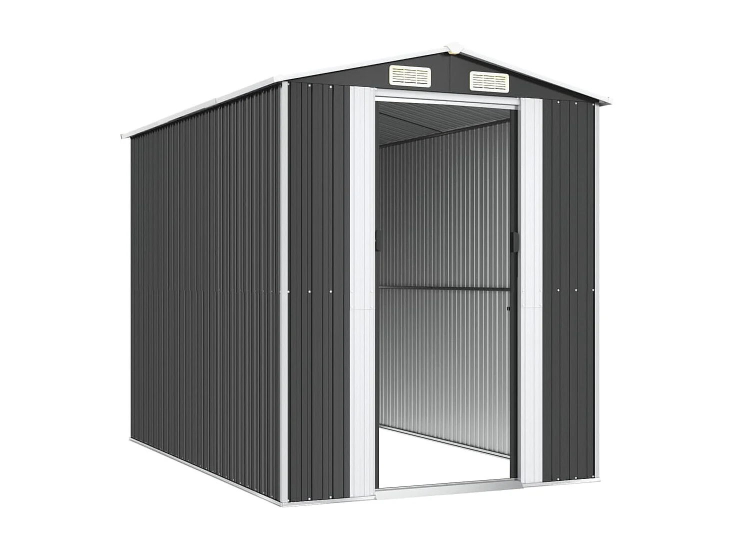 Gartenhäuschen Anthrazit 192x274x223 cm Verzinkter Stahl
