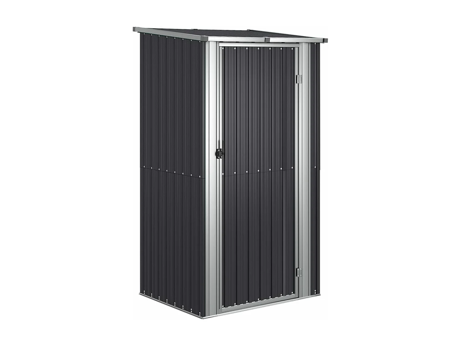 Casetta da giardino Antracite 118,5x97x209,5 cm Acciaio zincato