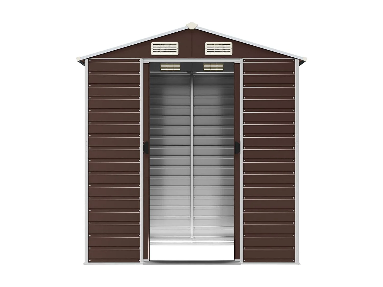 Abri de jardin marron 191x130x198 cm acier galvanisé