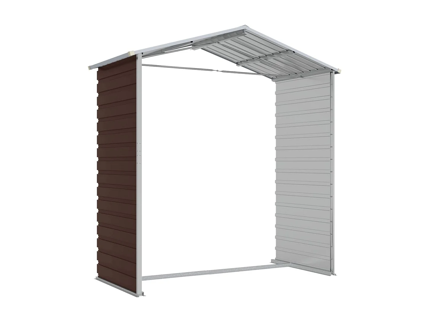 Abri de jardin marron 191x130x198 cm acier galvanisé