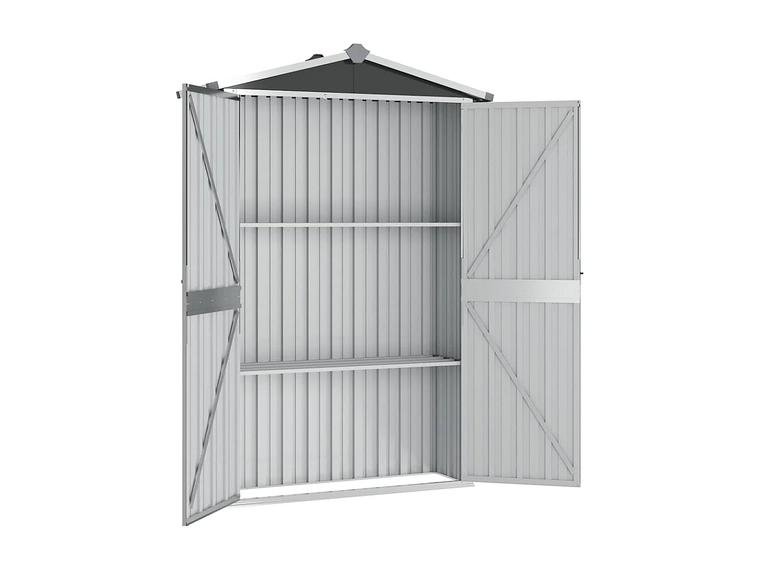 Abri de jardin Anthracite 116x45x175 cm Acier galvanisé