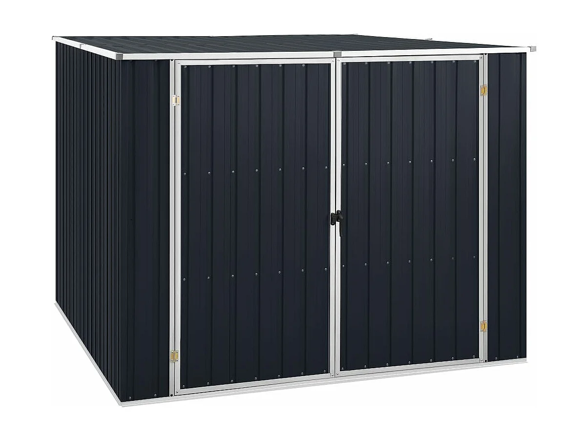 Caseta de jardín Antracita 195x198x159 cm Acero galvanizado