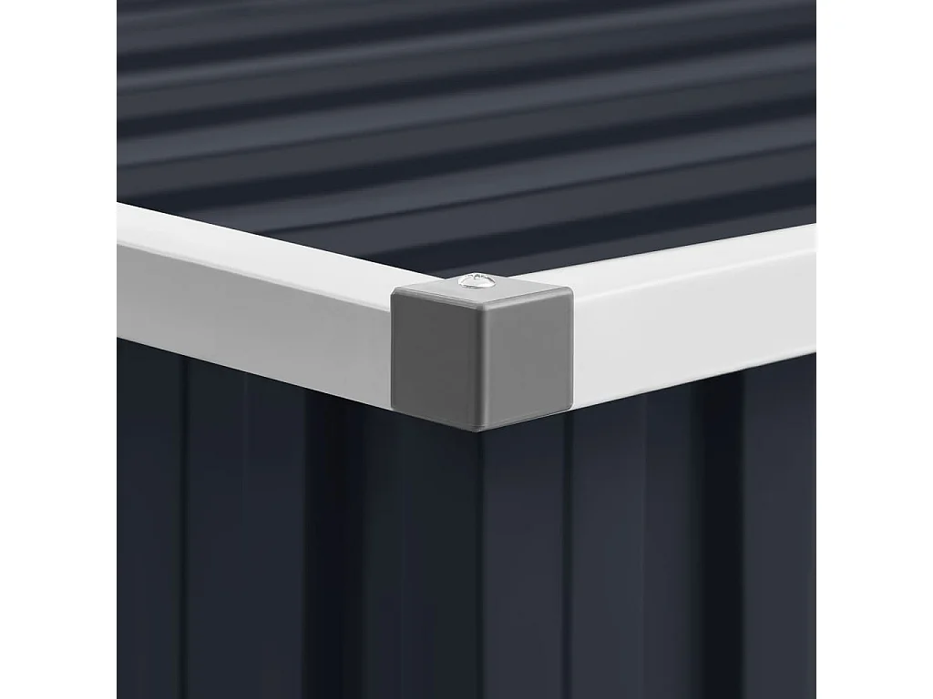 Caseta de jardín Antracita 195x198x159 cm Acero galvanizado