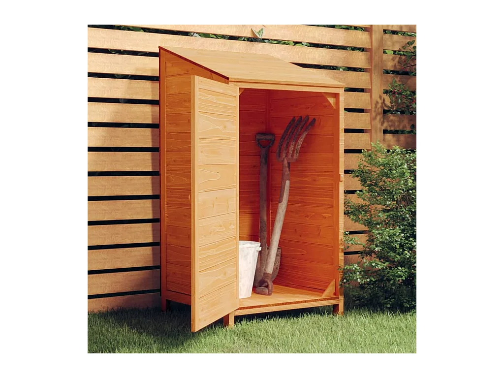 Remise de jardin Marron 55x52x112 cm Bois de sapin solide
