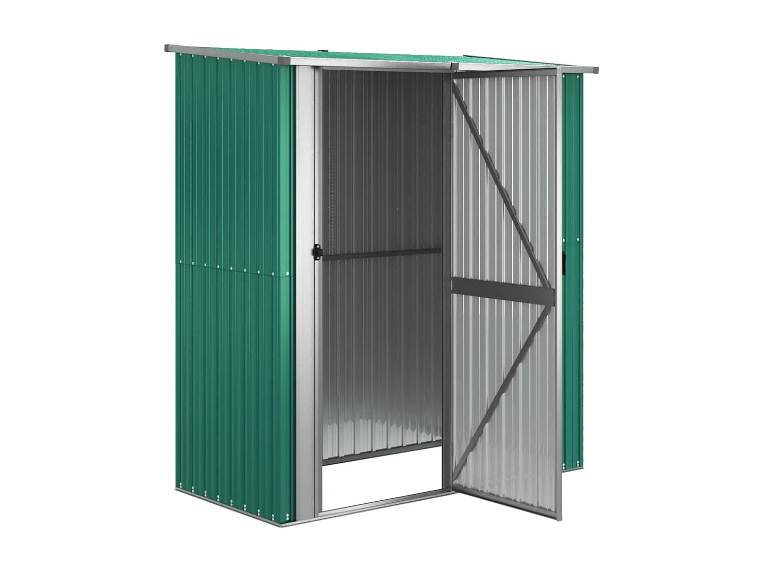 Casetta da giardino verde 180,5x97x209,5 cm Acciaio zincato