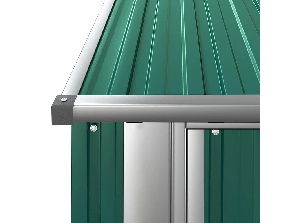 Casetta da giardino verde 180,5x97x209,5 cm Acciaio zincato