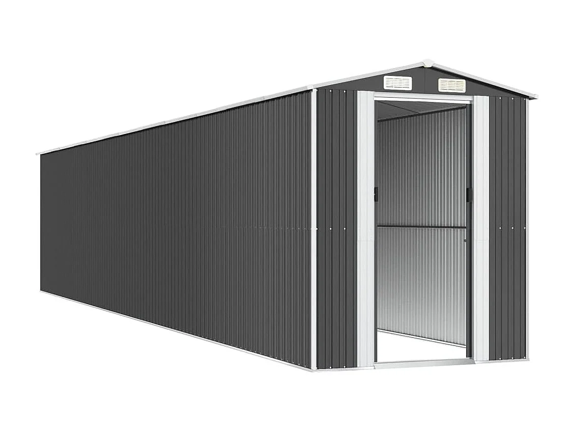 Caseta de jardín Antracita 192x1021x223 cm Acero galvanizado