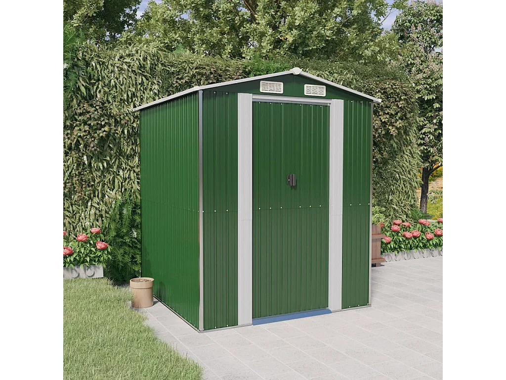 Abri de jardin Vert 192x191x223 cm Acier galvanisé
