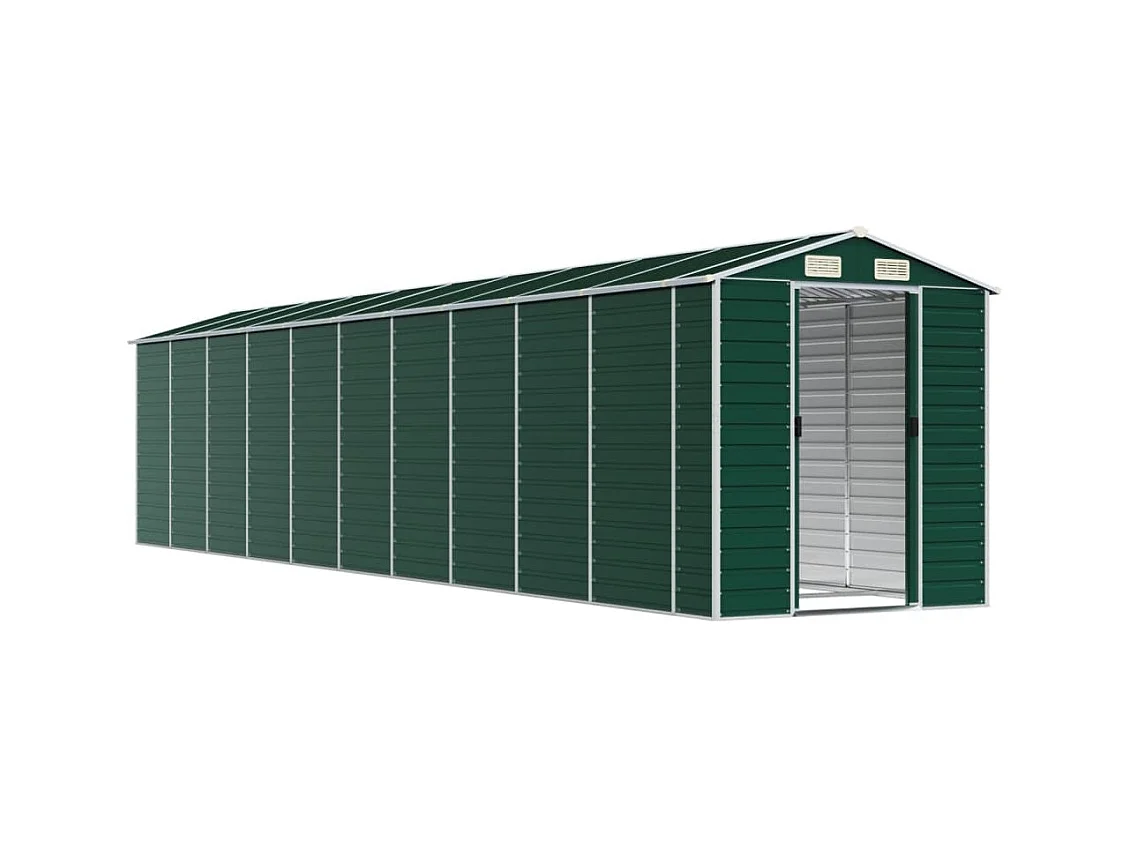 Abri de jardin vert 191x895x198 cm acier galvanisé