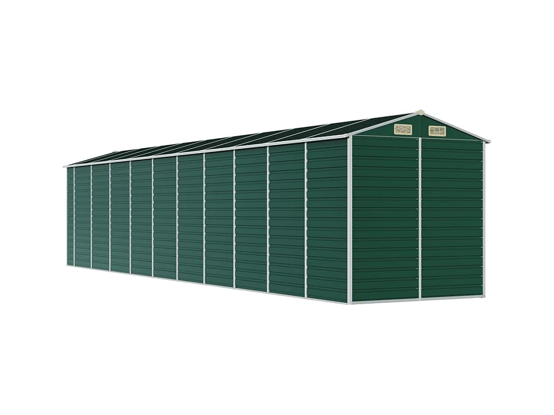 Abri de jardin vert 191x895x198 cm acier galvanisé