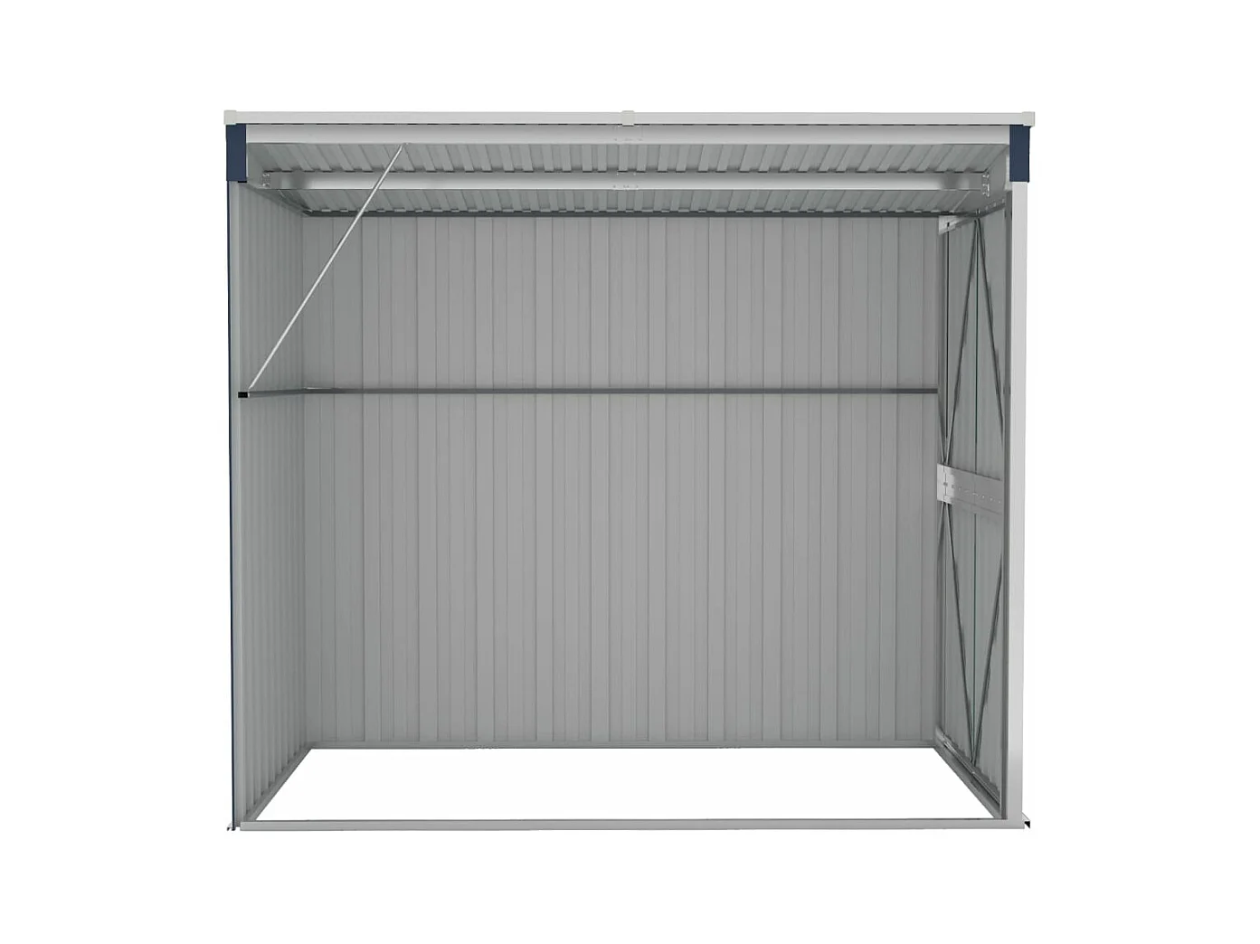 Wandmontiertes Gartenhäuschen Anthrazit 118x194x178 cm Stahl