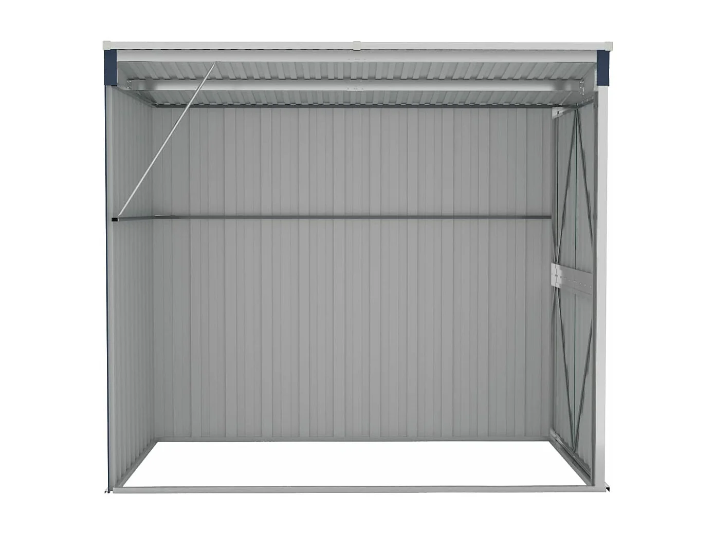 Abri de jardin mural Anthracite 118x194x178 cm Acier