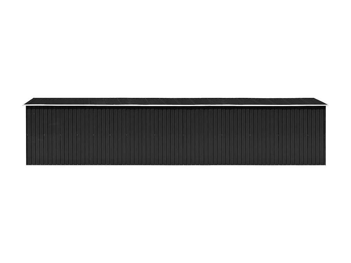 Galpão de jardim Antracite 257x990x181 cm Aço galvanizado
