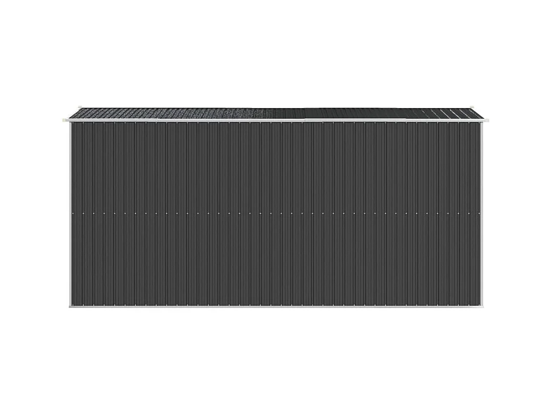 Caseta de jardín Antracita 192x440x223 cm Acero galvanizado