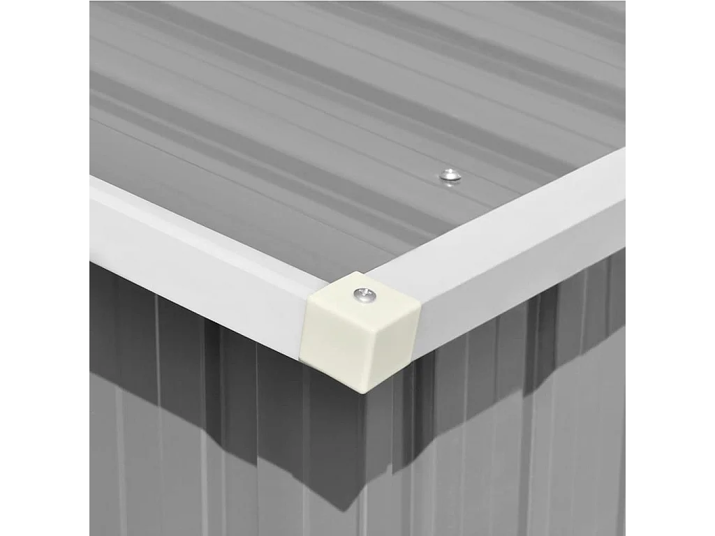 Gartenhäuschen Grau 257x779x181 cm Verzinkter Stahl