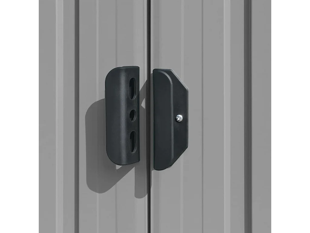 Gartenhäuschen Grau 257x779x181 cm Verzinkter Stahl