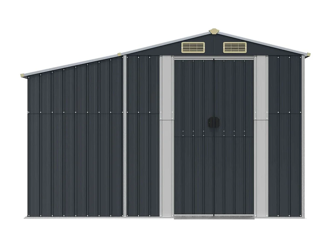 Abri de jardin anthracite 277x279x179 cm acier galvanisé