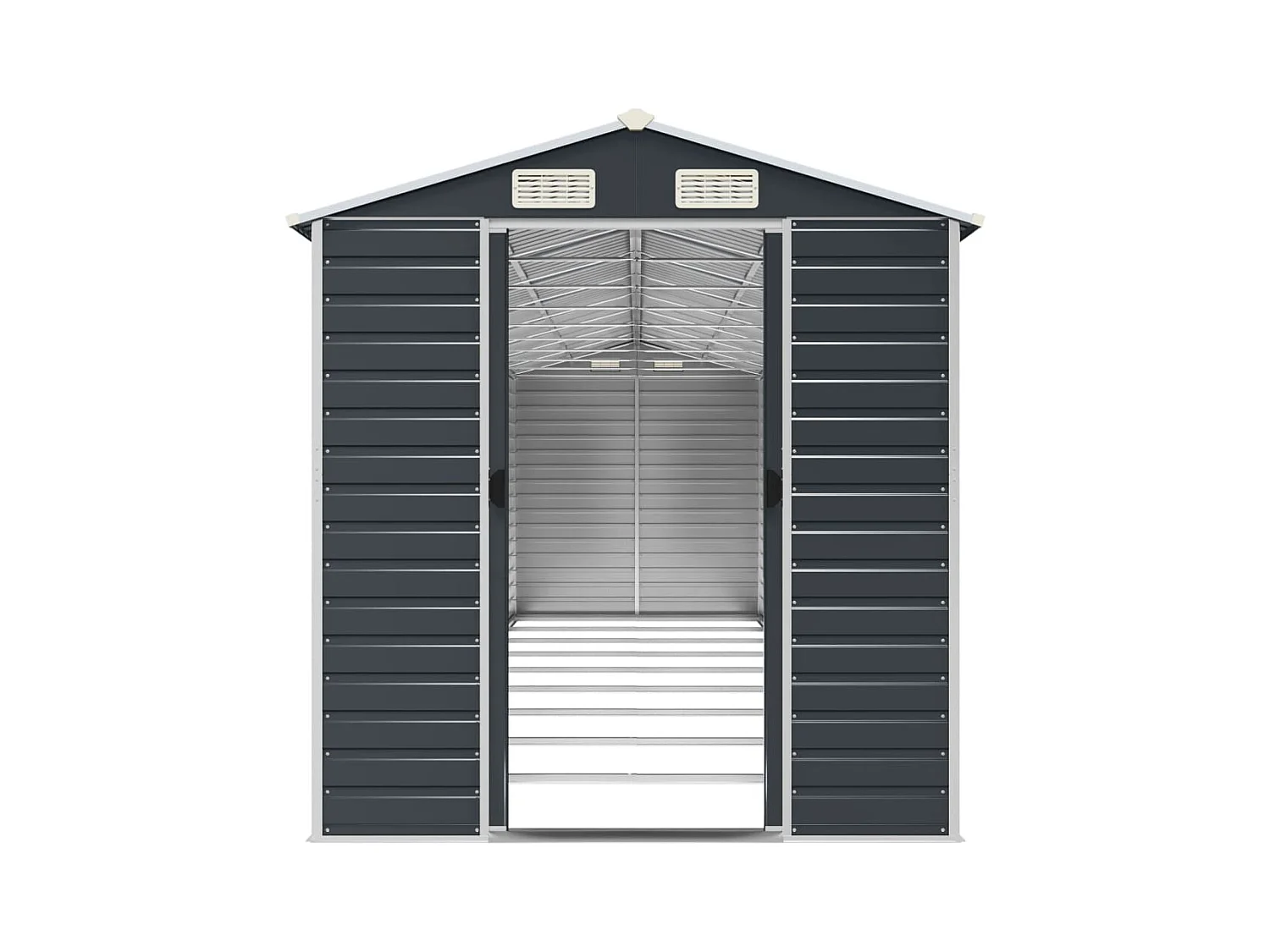 Abri de jardin anthracite 191x810x198 cm acier galvanisé