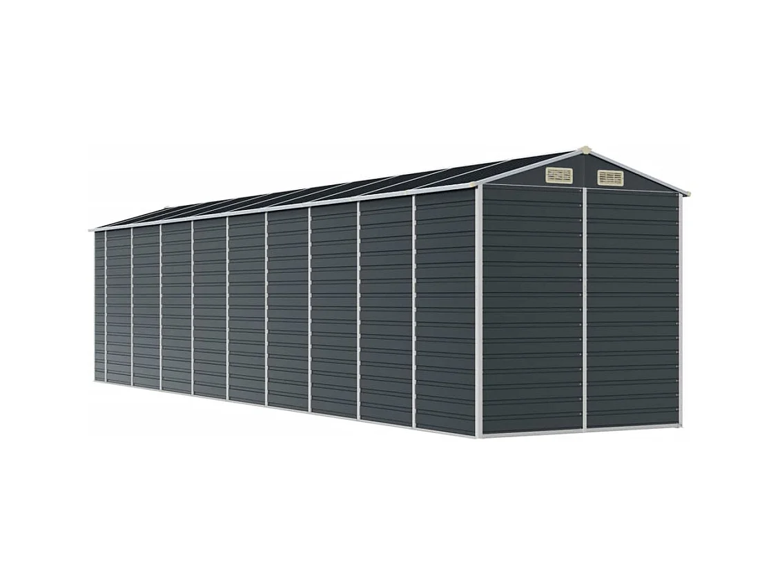 Abri de jardin anthracite 191x810x198 cm acier galvanisé