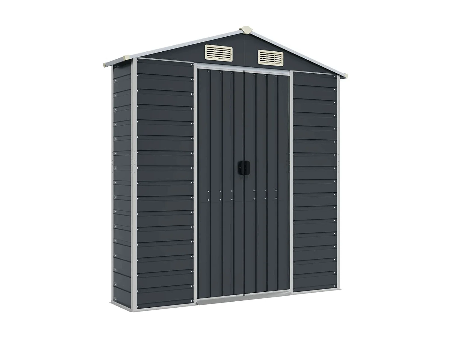 Abri de jardin anthracite 191x810x198 cm acier galvanisé