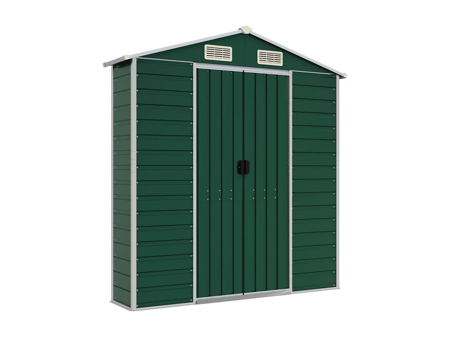 Abri de jardin vert 191x640x198 cm acier galvanisé