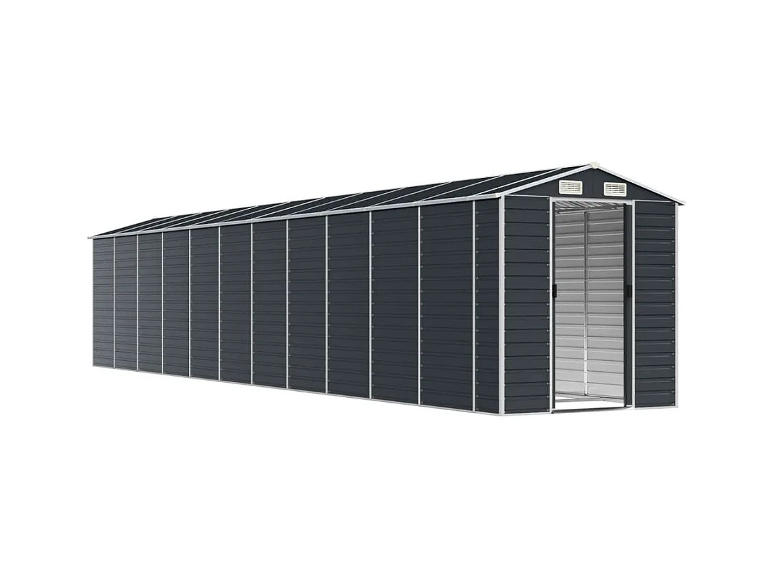 Casetta da giardino antracite 191x980x198 cm in acciaio zincato